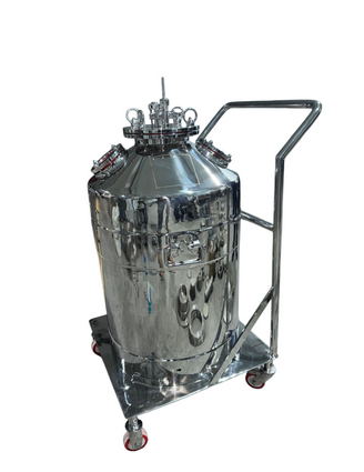 PRESSURE VESSEL WITH TROLLEY